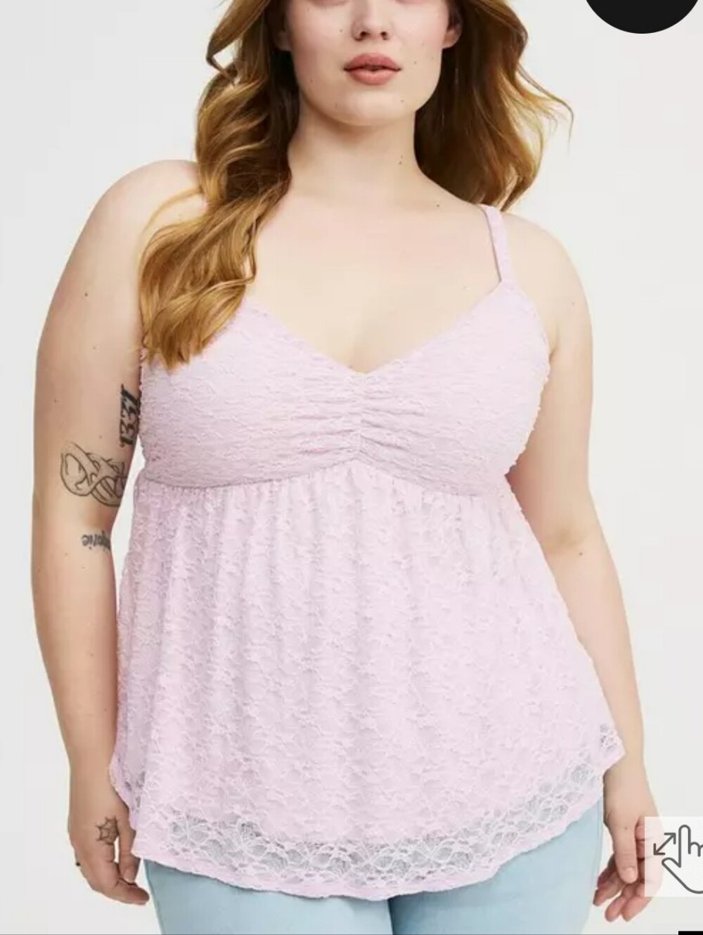 NWOT Torrid Light Pink Lace Camisole Tank